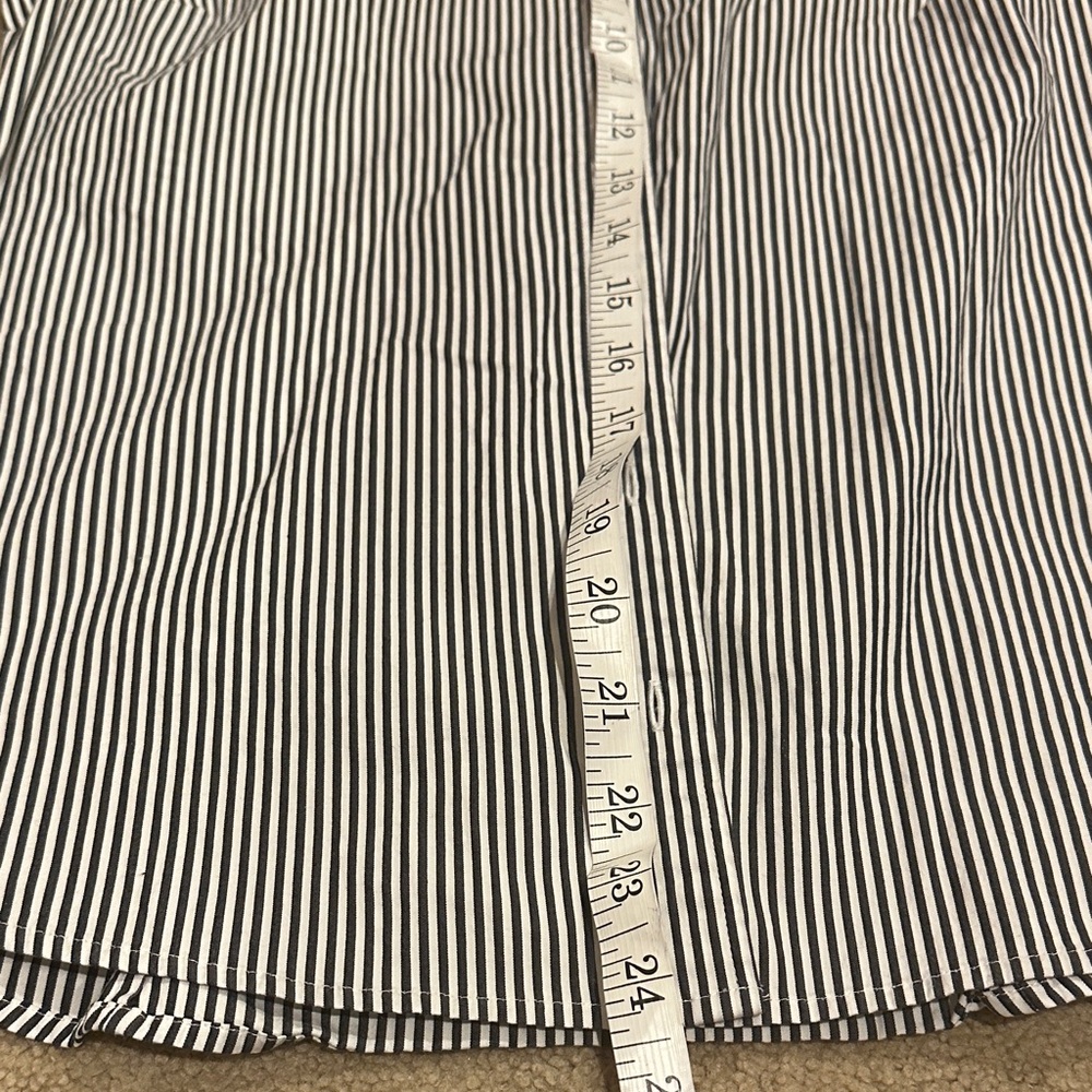 J. Crew Black and White Narrow Stripe Button-Down Shirt - Picture 5 of 7